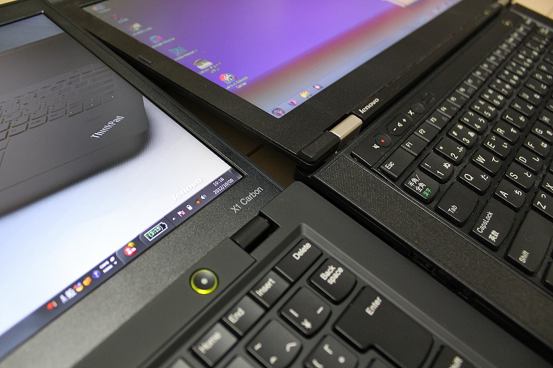 CarbonとT430sのヒンジの違いによる差