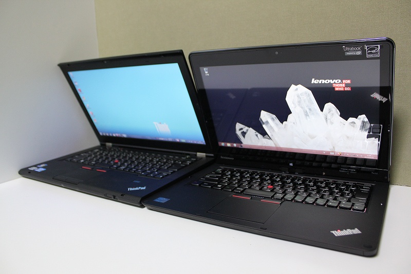 ThinkPad Twist(左)とT430s(右)の比較