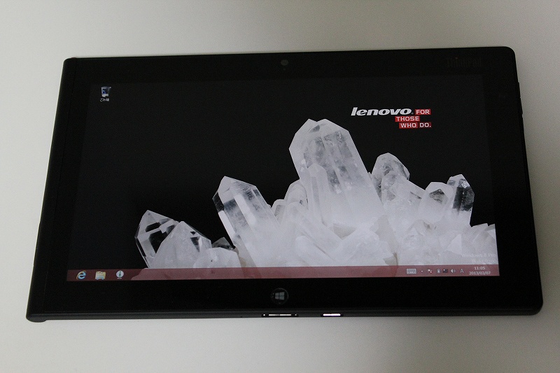 ThinkPad Tablet 2のWindows8デスクトップ