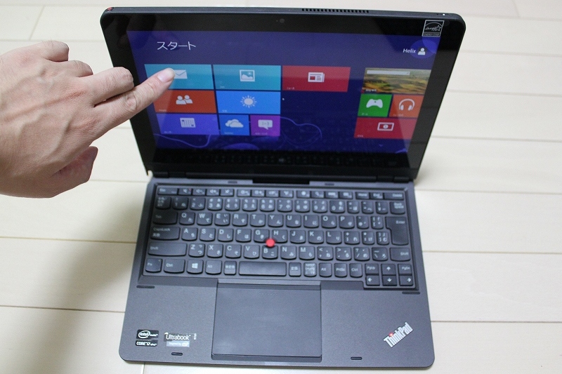 ThinkPad Helixは10点マルチタッチ