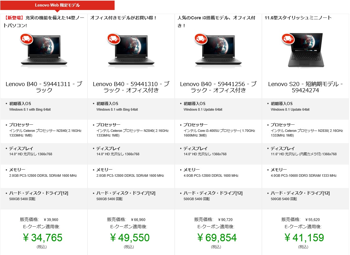 Lenovo Web¥·¥ç¥Ã¥Ô¥ó¥°¸ÂÄê Lenovo B40 / Lenovo S20