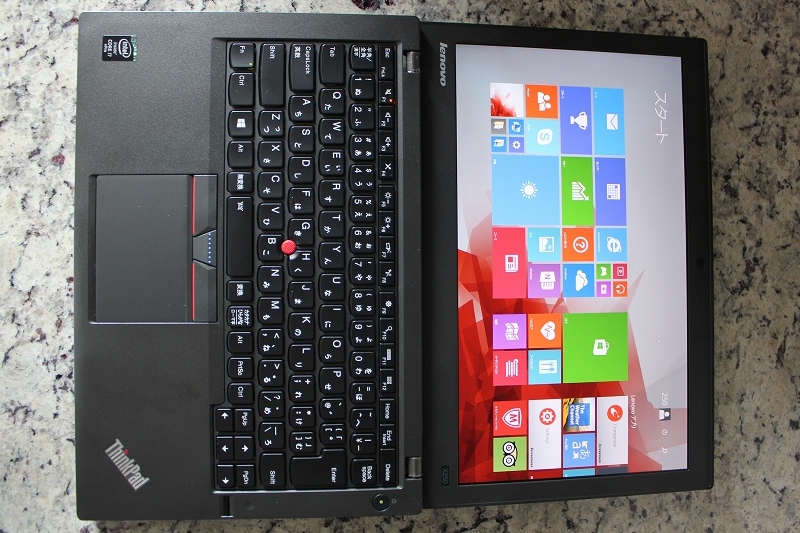 ThinkPad X250を180度水平展開