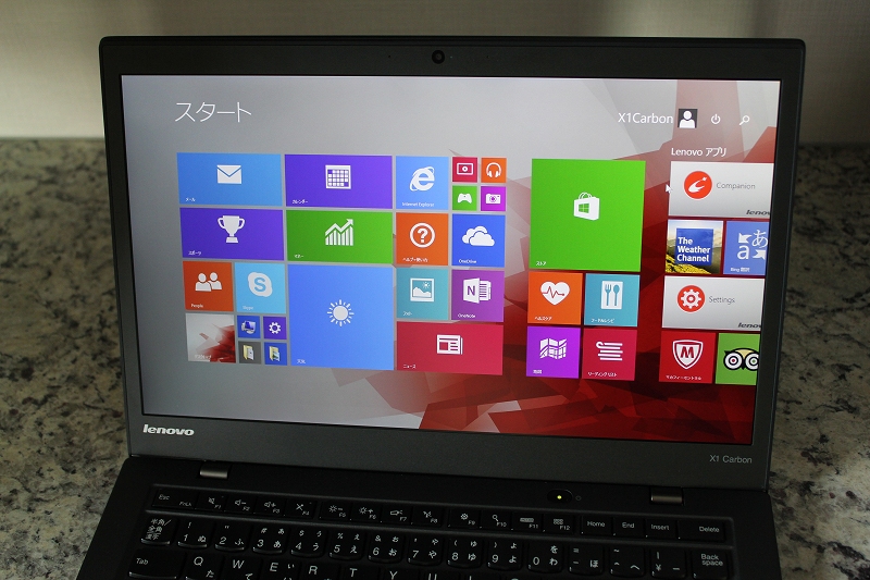 ThinkPad X1 Carbonの液晶