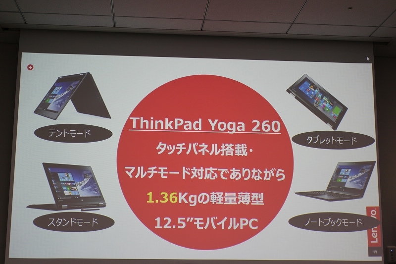 ThinkPad Yoga 260 マルチモード