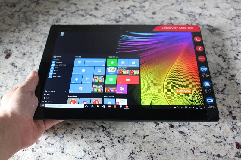 ideapad MIIX 700 タブレット本体レビュー