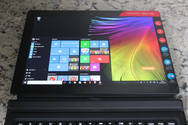 ideapad MIIX 700にはFHD+(2160x1440)高解像度IPS液晶搭載
