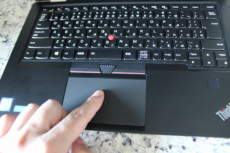 ThinkPad X1 Yogaの使用感(タッチパッド)