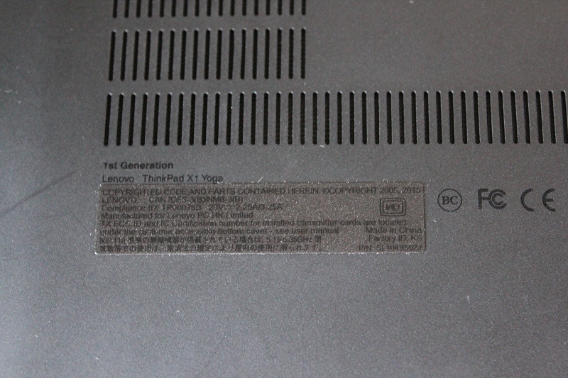 ThinkPad X1 Yoga 1st Generation