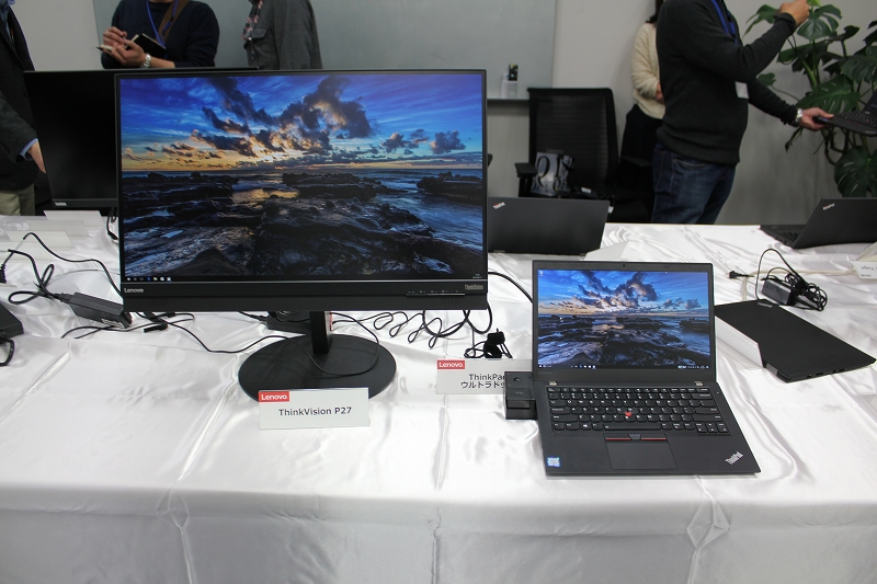 ThinkPad T470sとThinkVision P27とドッキングステーション