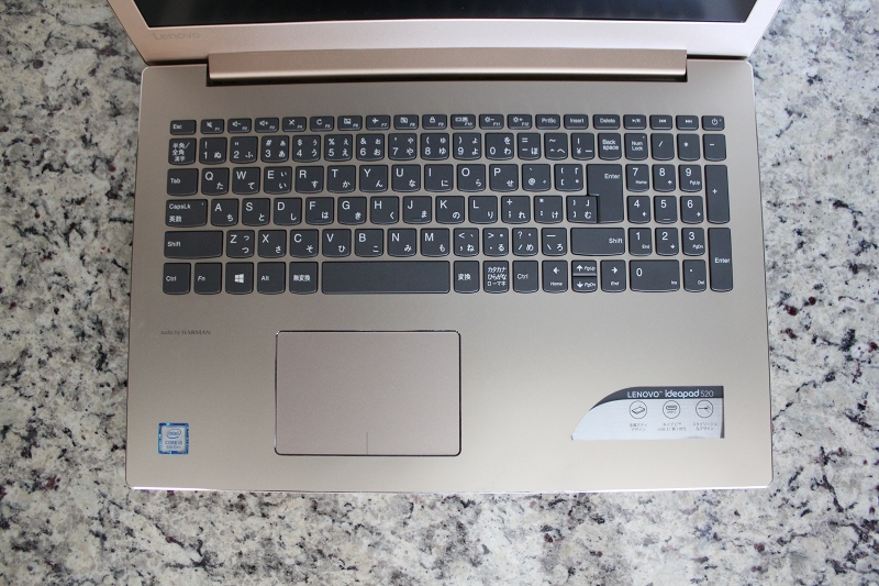 ideaPad 520のキーボード