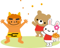 節分 豆まき イラスト