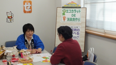 整理収納のワークショップをしながらご相談をおうかがいしました。