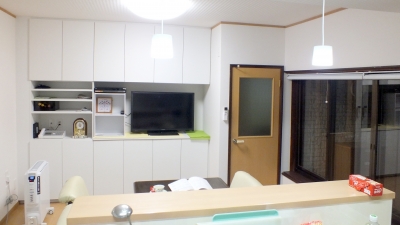 キッチンからの眺め☆壁面収納が!