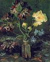 Vase with Myosotis and Peonies