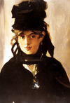 Manet, Berthe Morisot au bouquet de violettes, 1872¡¿¡ØèÁ¤Î²Ö«¤ò»ý¤Ä¥Ù¥ë¥È¡¦¥â¥ê¥¾¡Ù