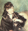 Manet, Berthe Morisot de trois-quarts, 1874
