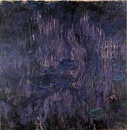 Water Lilies, Reflections of Weeping Willows 1916-1919