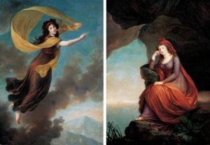 Portrait of Princess Maria Josefa Hermenegilde von Esterhazy as Ariadne on Naxos, 1793 Portrait of Princess Karoline of Liechtenstein née Countess of Manderscheidt, as Iris1793