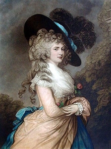 After Gainsborough - Georgiana Duchess of Devonshire - Antique Print