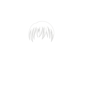 前髪横分け