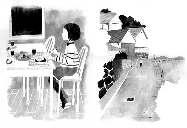 『春の海、スナメリの浜』挿絵1