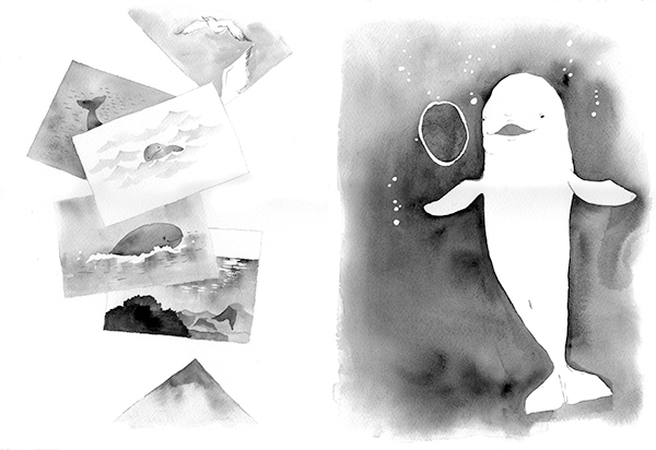 『春の海、スナメリの浜』挿絵3