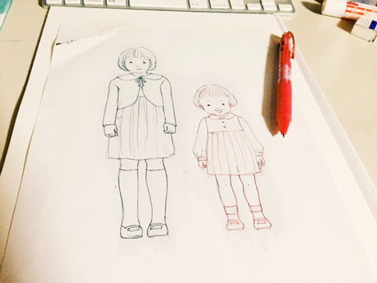 ボールペンでなぞる