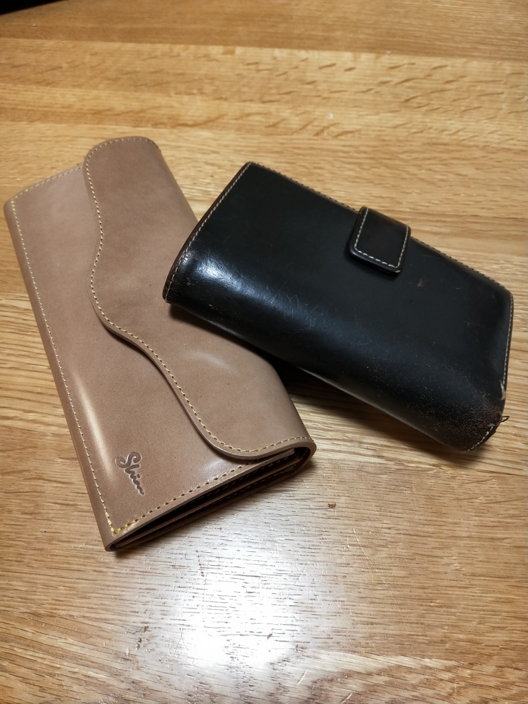 フラップウォレット コードバン ナチュラルカラー フラップウォレット コードバン ナチュラルカラー