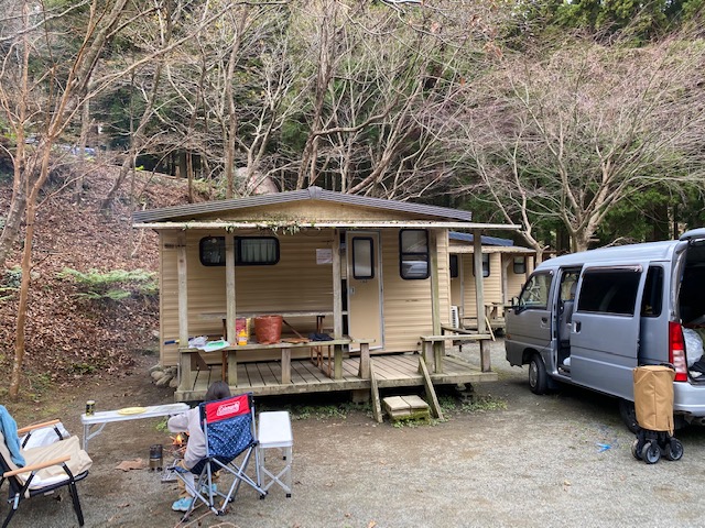 オートキャンプ銀河のバンガロー