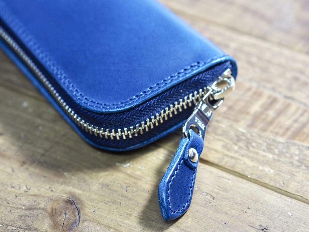 ヌメ革ペンケース（ネイビー）※オーダーメイド