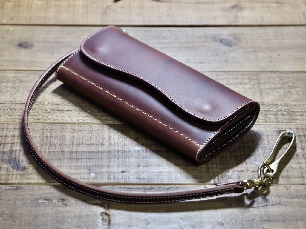 Shin 財布 レザー フラップウォレットのカスタムオーダー（ダブルボタン