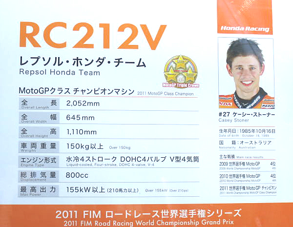 ホンダ Honda RC212V 2011 | Car and Moto in Japan