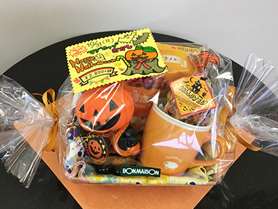 消しゴムはんこNo.431 ハロウィン ねこちゃんとカボチャ