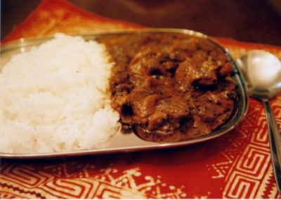 ペパーミント風味のチキンカレー