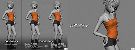 【3DCG】 ビデオカードのQuadroとGeforceのパフォーマンスの違いがよく分かるムービー