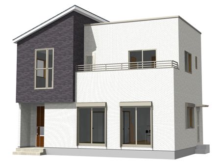 01シンプルモダン4LDKの家-カラーバース