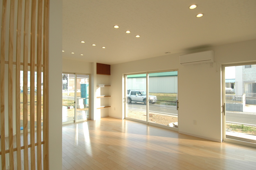 幅2.5m掃出窓が3つの超開放的リビング。神栖市K様邸完成♪【その8】 マツシタホーム社長ブログ