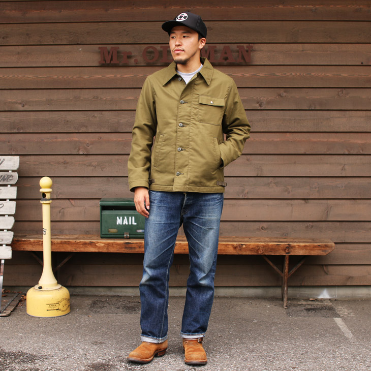 UNCROWD A-2 デッキジャケット　ブルコ　BLUCO UNCROWD(アンクラウド) UC-2311 A-2 DECK JACKET 2色(OLV/NVY