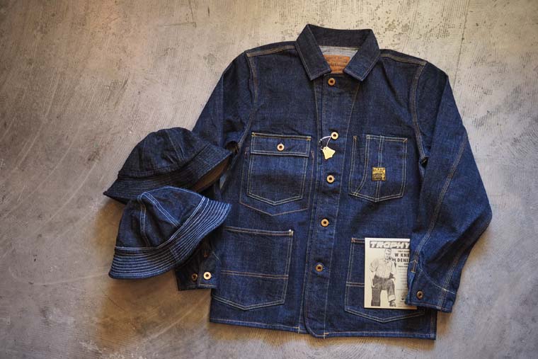 Trophy Clothing ダートデニム インディゴデニム カバーオール Trophy Clothing ダートデニム インディゴデニム カバーオール