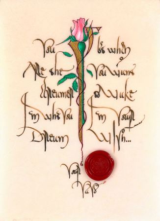 Love Letter written in Calligraphy