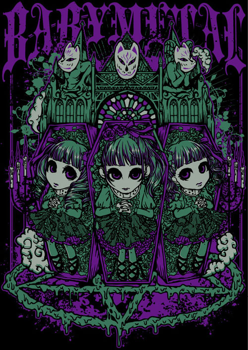 T Shirts Babymetal Kiss Of Death Design