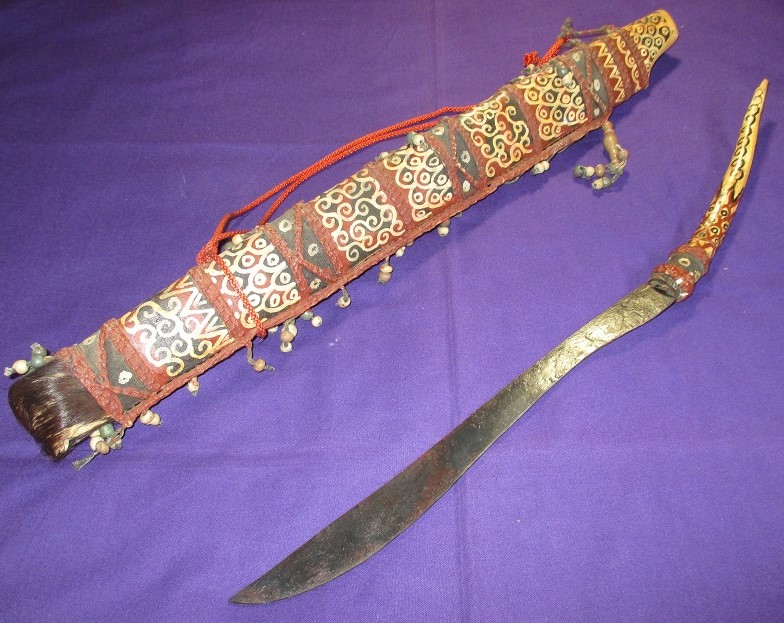 骨董 首狩り部族ダヤク族 一点物の部族刀 DAYAK SWORD マンダウ