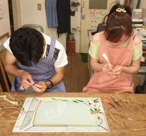 ステンドグラス手作りウェルカムボード
