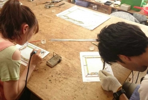 ステンドグラス手作りウェルカムボード