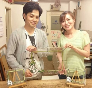 ステンドグラス手作りウェルカムボード