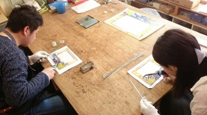 ステンドグラス手作りウェルカムボード