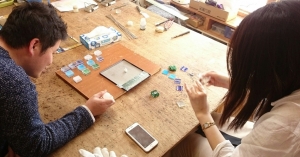 ステンドグラス手作りウェルカムボード