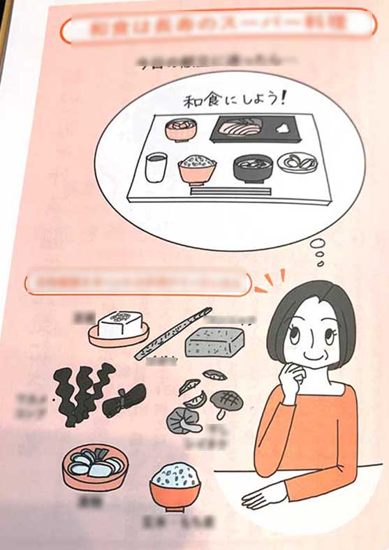 興陽館発刊 書籍「図解だからわかる 長生き食」（著者：小林弘幸 ）挿絵 美容イラスト,エクササイズイラスト,ストレッチイラスト,健康イラスト