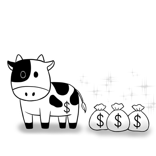 イラスト英語 Cash Cow 稼ぎ頭 金のなる木 ドル箱 イラストで学ぶ 英語表現