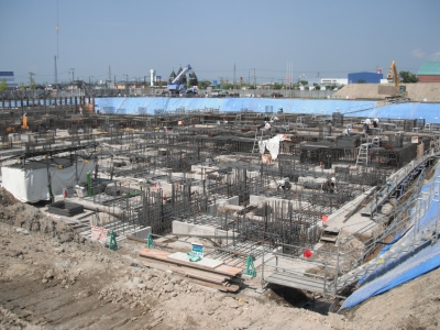 市民病院建設現場